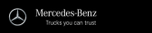 Logo Mercedes-Benz Trucks auf schwarzem Hintergrund
