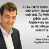 Interview mit Martin Küppers, BG Verkehr: Gesundheitsrisiken für Berufskraftfahrer