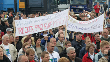 Fahrerproteste gegen hohe Dieselpreise