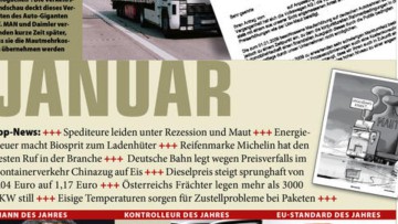 Unschöne Post erhalten die Transportdienstleister ...