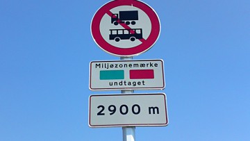 Umweltzonen-Plaketten in Dänemark