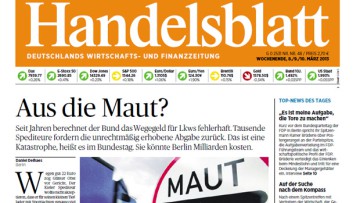 Handelsblatt: „Aus die Maut?“