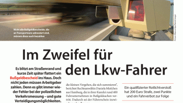Im Zweifel für den Lkw-Fahrer