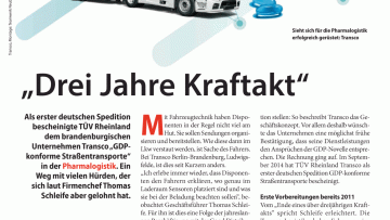 "Drei Jahre Kraftakt"
