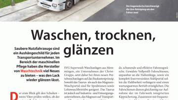 Waschen, trocknen, glänzen