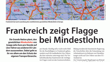 Frankreich zeigt Flagge bei Mindestlohn