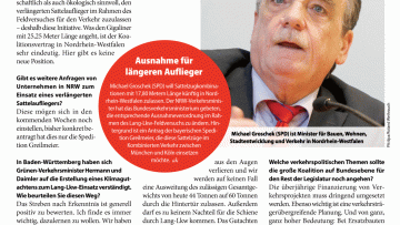 Gibt es in NRW eine neue Position zum Lang-Lkw?