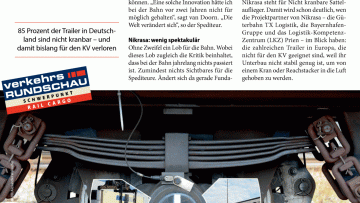 Mehr Trailer auf die Bahn