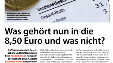 Was gehört nun in die 8,50 Euro und was nicht?