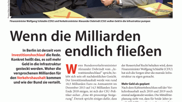 Wenn die Milliarden endlich fließen