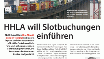 HHLA will Slotbuchungen einführen