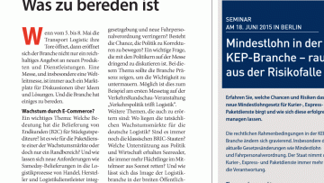 Messe Transport Logistic: Editorial: Was zu bereden ist