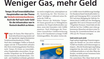 Weniger Gas, mehr Geld