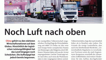 Interview: China braucht stabile Versorgungsketten