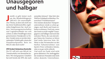Mindestlohngesetz: Editorial: Unausgegoren und halbgar