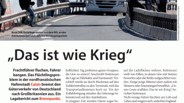 "Das ist wie Krieg"