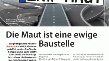 Die Maut ist eine ewige Baustelle