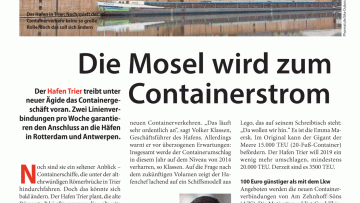 Die Mosel wird zum Containerstrom