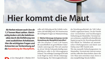 Hier kommt die Maut