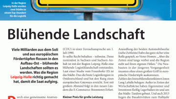 Logistikregion Leipzig - Halle: Blühende Landschaft