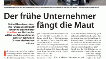 Der frühe Unternehmer fängt die Maut