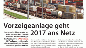 Vorzeigeanlage geht 2017 ans Netz