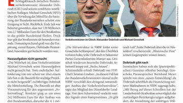 Zwei Zankhähne und die Infrastruktur