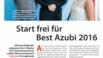 Start frei für Best Azubi 2016