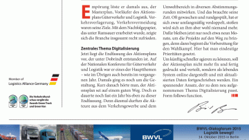 Aktionsplan Güterverkehr und Logistik: Editorial: Vom Konflikt zum Kompromiss