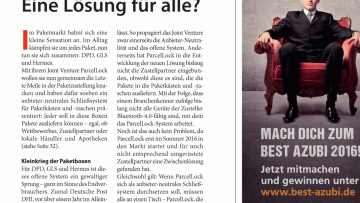 KEP-Markt: Editorial: Eine Lösung für alle?
