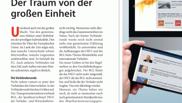 Transport- und Logistikverbände: Editorial: Der Traum von der großen Einheit