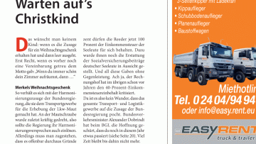 Harmonisierungszusage: Editorial: Warten auf's Christkind