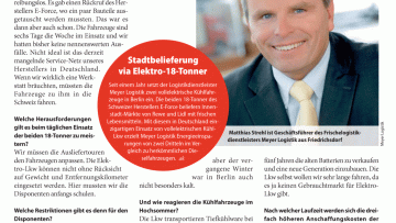 Wie machen sich Ihre Elektro-Lkw in der Praxis?