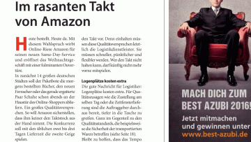 Same-Day-Lieferung: Im rasanten Takt von Amazon