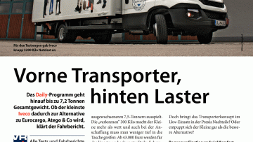 Vorne Transporter, hinten Laster