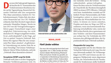 Was die Verkehrspolitik 2016 bewegt