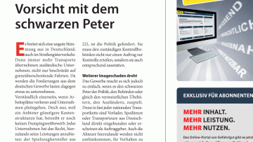 Dumping im Strassengüterverkehr: Vorsicht mit dem schwarzen Peter