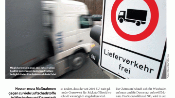 Dicke Luft: Lkw drohen Durchfahrverbote