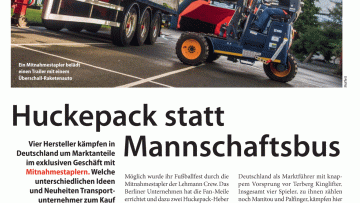 Huckepack statt Mannschaftsbus