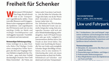 Deutsche Bahn: Editorial: Freiheit für Schenker