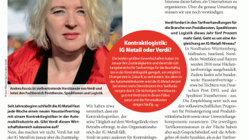 Gibt Verdi die Kontraktlogistik an IG Metall ab?