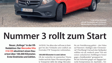 Nummer 3 rollt zum Start