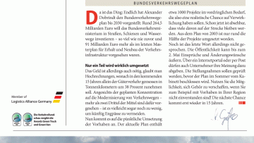 Bundesverkehrswegeplan: Editorial: Bringen Sie sich ein!