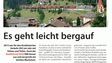 Es geht leicht bergauf