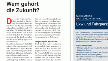 Wettbewerb der Verkehrsträger: Editorial: Wem gehört die Zukunft?