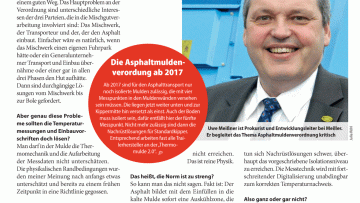 Wie ist der Stand bei der Asphaltmuldenverordnung?