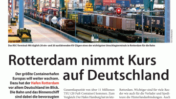 Rotterdam nimmt Kurs auf Deutschland
