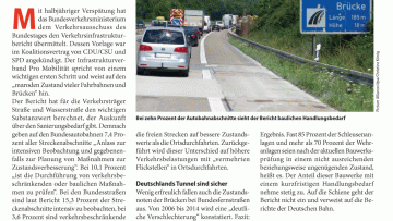 Schlechtes Zeugnis für die Infrastruktur
