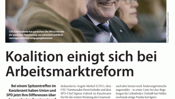 Koalition einigt sich bei Arbeitsmarktreform