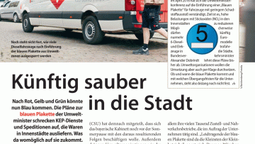 Künftig sauber in die Stadt